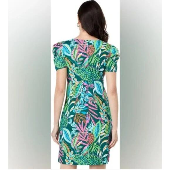 Lilly Pulitzer Aleece T-shirt Dress Small Cotton Multi Sunshine Jungle - Picture 8 of 8